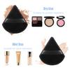 Pimoys 12 Pieces Powder Puff Face Triangle Makeup Sponge for Loose Powder Setting Powder Velour Foundation Blender Sponge Beauty Makeup Tool, Black view 3