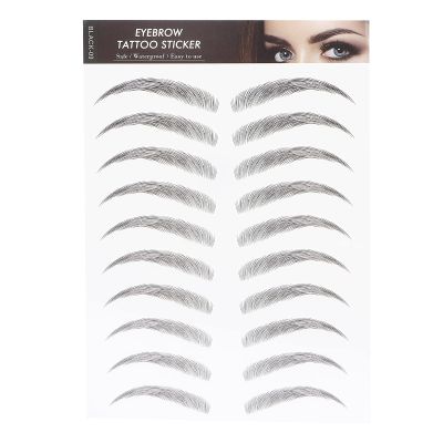 6D Eyebrow Sticker Professional Eyebrow Transfer Sticker Eyebrow Makeup Tool for Women and Girls (Black)(BLACK-09)
