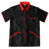 Barber Jacket for Men SMALL, BLACK/RED Barber Cape Stylist Cape Barber Vest Barber Shirt Barber Uniform Barbershop Barber Shop view 1