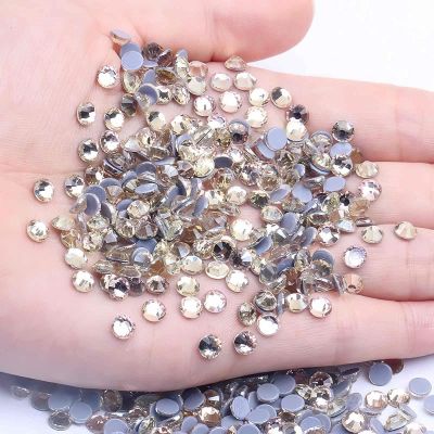GMMDXD Imitation Austrian Hot Rhinestone Rubber Bottom Nail Glass Rhinestone Flat DIY Nail Art Accessories Clothing Accessories (Color : Ss8)