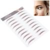 6D Eyebrow Sticker Professional Eyebrow Transfer Sticker Eyebrow Makeup Tool for Women and Girls (Brown)(BROWN-06) view 2