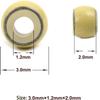 1000 Pcs 3.0mm Silicone Lined Beads Nano Beads for Hair Extensions Copper Nano Ring for Nano Tip Extension (Blonde) view 3
