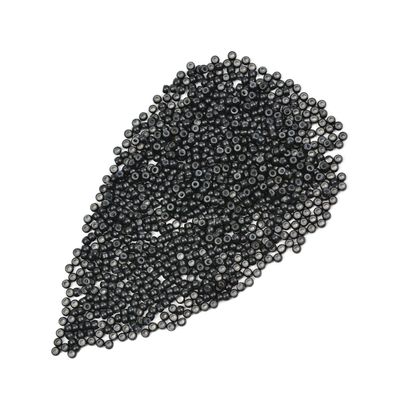 1000 Pcs 3.0mm Silicone Lined Beads Nano Beads for Hair Extensions Copper Nano Ring for Nano Tip Extension (Black)