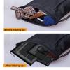SUPACOOL Set of 4 Travel Mesh Makeup Bag, Cosmetic Organizer Pouches with Zipper, Diaper Organizing Pouches, Nylon Toiletries Bag for Women and Men(4pcs, Black) view 3