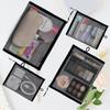 SUPACOOL Set of 4 Travel Mesh Makeup Bag, Cosmetic Organizer Pouches with Zipper, Diaper Organizing Pouches, Nylon Toiletries Bag for Women and Men(4pcs, Black) view 4
