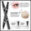 8 Pack Liquid Eyeliner Stamp Set with 6Pcs Eyeliner Stamp and 2Pcs Eyebrow Pencil, Waterproof Smudgeproof Eyeliner Long Lasting Eyeliner Pen (Heart/Flower/Moon/Star/Smiley /Triangle Seal Stamp) view 3