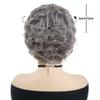 GNIMEGIL Short Grey Elderly Wigs Curly Wigs for White Women Gray Pixie Cut Wig with Bangs Layered Synthetic Natural Hairstyles Old Lady Costume Senior Ladies Wig view 2