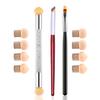 WOKOTO 3 Pcs Nail Ombre Brushes For Nail Art Brushes Set With 8 Addtional Nail Sponges Set Ombre Nail Brushes For Acrylic Application Gradient Gel Ombre Brushes Nails Nail Acrylic Brushes Set view 1