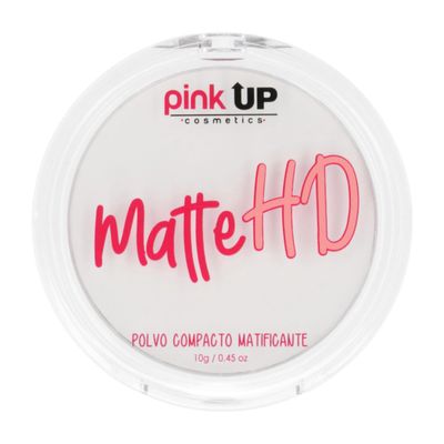 Pink Up | Matte HD |Compact Powder | Long-lasting matte finish | Controls shine on oily areas | Makeup | Setting powder | Lightweight translucent pressed powder | For combination skin | Model PKHD