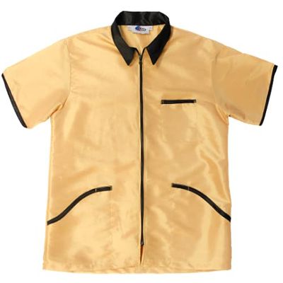 Barber Jacket for Men, Barber Vest, Barber Uniform, Barber Apparer (X-SMALL, GOLD)