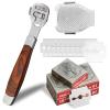 52Pcs Callus Shaver Set,1Stainless Steel Foot Razor Wooden Handle with 50Replacement Slices Blades and 1Foot File Head Foot Care Tools,Foot Shaver Callus Remover,Hard Dry Skin Remover for Hand Feet view 1