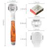 52Pcs Callus Shaver Set,1Stainless Steel Foot Razor Wooden Handle with 50Replacement Slices Blades and 1Foot File Head Foot Care Tools,Foot Shaver Callus Remover,Hard Dry Skin Remover for Hand Feet view 2