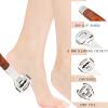 52Pcs Callus Shaver Set,1Stainless Steel Foot Razor Wooden Handle with 50Replacement Slices Blades and 1Foot File Head Foot Care Tools,Foot Shaver Callus Remover,Hard Dry Skin Remover for Hand Feet view 3
