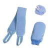 3 Pcs Exfoliating Back Scrubber for Shower, Exfoliating Gloves and Loofah Sponge Set, Body Scrubber Body Brush Set for Men and Women, Deep Clean and Massage Your Body (1 Set, Blue) view 1
