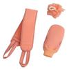 3 Pcs Exfoliating Back Scrubber for Shower, Exfoliating Gloves and Loofah Sponge Set, Body Scrubber Body Brush Set for Men and Women, Deep Clean and Massage Your Body (1 Set, Pink) view 1