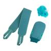 3 Pcs Exfoliating Back Scrubber for Shower, Exfoliating Gloves and Loofah Sponge Set, Body Scrubber Body Brush Set for Men and Women, Deep Clean and Massage Your Body (1 Set, Green) view 1