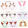 9pcs Animal Ear Headbands Fox Cow Devil Horn Dog Cat Giraffe Cosplay Costume Headdress Hair Accessories Party Performance view 3