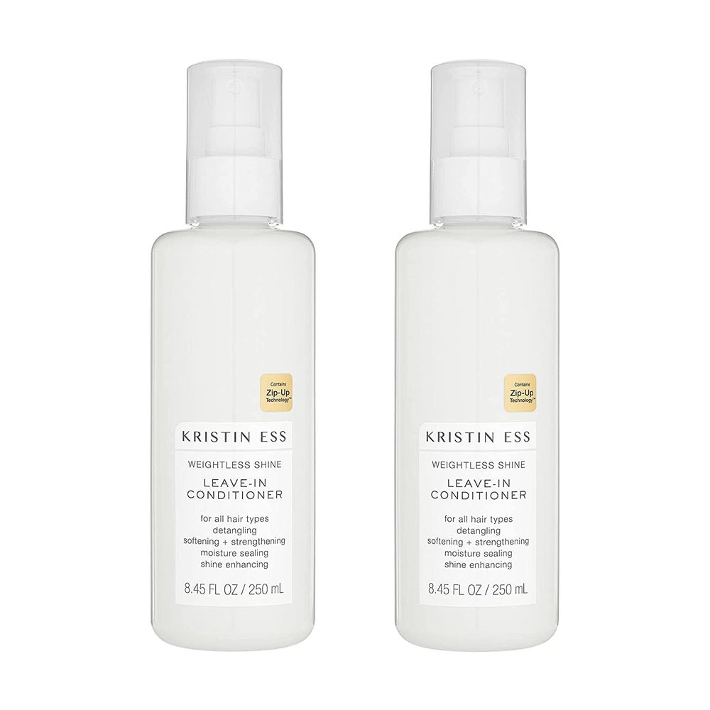Kristin Ess Hair Weightless Shine Leave-In Conditioner Spray for Dry Damaged Hair, Detangler Spray, Softening + Strengthening, Paraben and Phthalate Free, 8.45 fl. Oz. 8.45 Fl Oz (Pack of 2)