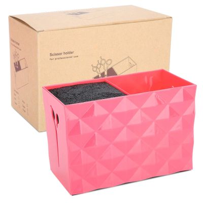 Scissor Holder For Groomers, Hairdressing Storage Box Layers Scissors Comb Hairdressing Scissors Storage Box (Rojo)