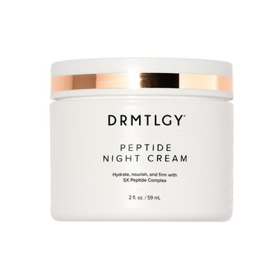 DRMTLGY Peptide Night Cream, Anti-Aging Face Moisturizer with Ceramides & Peptides, Hydrating & Firming Night Cream for All Skin Types (2 oz)