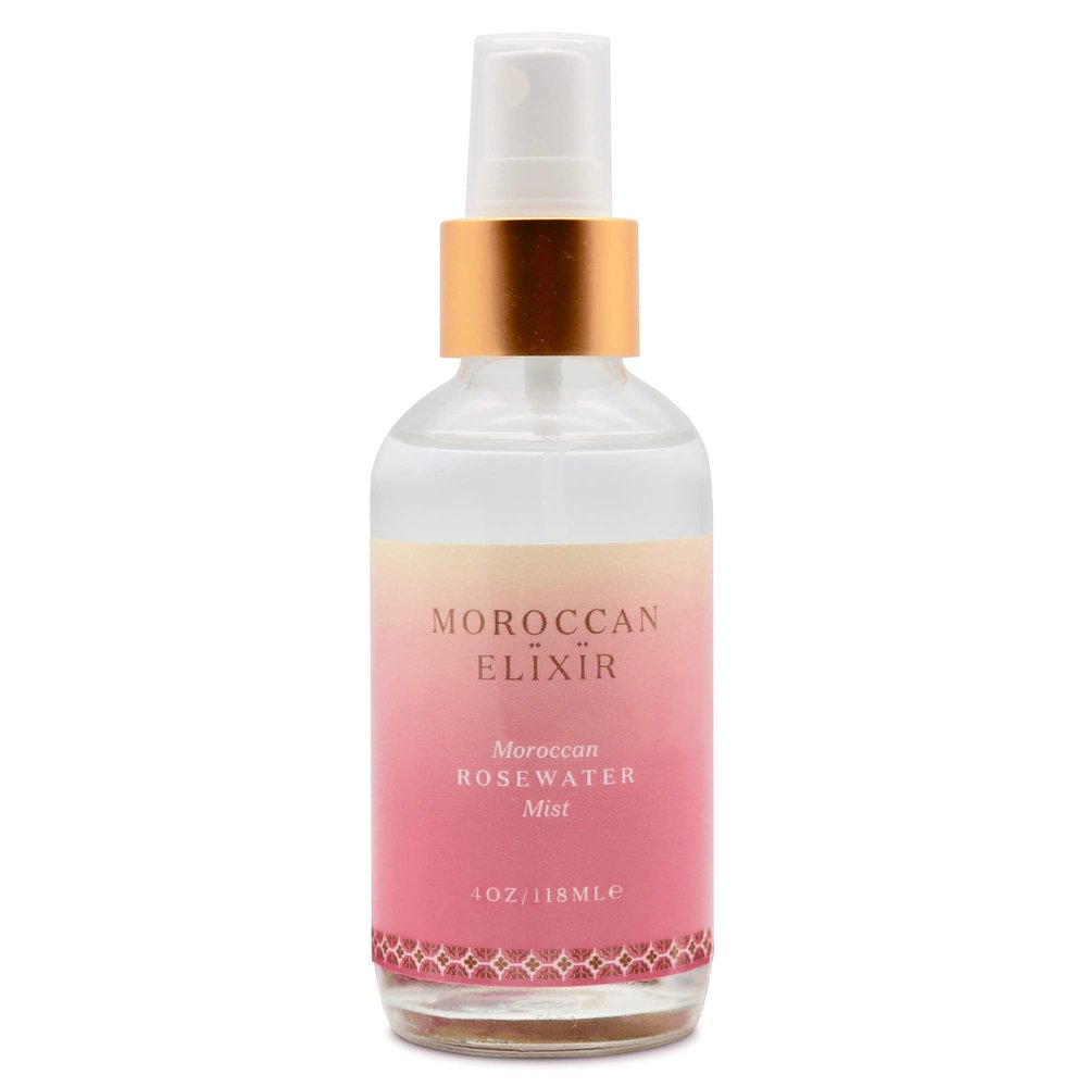 Moroccan Elixir Rose Water Face Mist for Woman | Softening, Moisturizing, Cleansing, Tone & Lifts The Skin | Enriched with Antioxidants & Reduces Skin Redness | 4 Oz