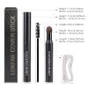 Eyebrow Stamp Stencil Kit, Waterproof Eye Brow Stamp Shaping Kit, Eye Brow Definer & Filling Powder - with 10 Eyebrow Stencils, 2 Brushes for Women (Coffee) view 2