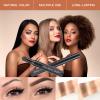 Eyebrow Stamp Stencil Kit, Waterproof Eye Brow Stamp Shaping Kit, Eye Brow Definer & Filling Powder - with 10 Eyebrow Stencils, 2 Brushes for Women (Coffee) view 3
