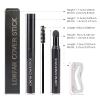 Eyebrow Stamp Stencil Kit, Waterproof Eye Brow Stamp Shaping Kit, Eye Brow Definer & Filling Powder - with 10 Eyebrow Stencils, 2 Brushes for Women (Black) view 2