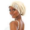 sent hair Satin Lined Bonnet for Women Hair Cover Bonnet Adjustable Night Sleeping Cap Slouchy Beanie for Long Curly Hair,Braids,Dreadlocks(Yellowish) view 1
