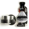 Anbbas Synthetic Badger Shaving Brush and Bowl with Black ABS Wall Mounting Type Holders for Soap Bowl and Brush for Men Wet Shave view 1