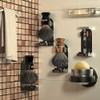 Anbbas Synthetic Badger Shaving Brush and Bowl with Black ABS Wall Mounting Type Holders for Soap Bowl and Brush for Men Wet Shave view 2