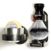 Anbbas Faux Badger Hair Shaving Brush and Bowl with Black ABS Wall Mounted Shaving Stand Holders for Soap Bowl and Brush,100g Soap Bar,5IN1 Set for Men Close Shave view 1