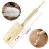Quekuin Natural loofah loofah Cleaning Brush Stick, Wooden Handle loofah Kitchen Cleaning, Tableware Cleaning, Cup Cleaning 2 Packs view 2