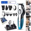 Beard Trimmer, Cordless Hair Clippers Hair Trimmer for Men, Waterproof Body Mustache Nose Ear Facial Cutting Groomer, Electric Shaver 6 in 1 Grooming Kit, (Blue) view 2