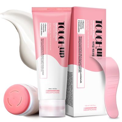 Touch-Up Painless Hair Removal Gel for Bikini Area - All Skin Types Treatment for Women & Men, 150ml