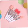 SOLUSTRE 6pcs Silicone Lip Brush Applicators Portable for Lip Gloss Balm Soft Makeup Brushes Compact Colors view 2