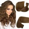 Sew in Hair Extensions Human Hair - Ash Brown Hand Tied Weft Double Weft for Women - Real Human Hair Weave Bundles Remy Hair Wefts view 1