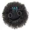 MOONSHOW Afro Puff Drawstring Ponytail Extension for Black Women Short Afro Kinky Curly Hair Bun Ponytail Extension Synthetic Hair Pieces Afro Puff Ponytail for Natural Hair (#1B Natural Black) view 4