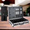 22.05"x12.99"x4.33" Professional Barber Case, Barber Travel Organizer Tool Box Shears Clippers Trimmers Case Barber Beauty Salon Tool Kits Mobile Barber Station Box Tool Not Included (White Stripe) view 2