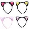 ericotry 2pcs Lovely Cat Ears Plush Hair Hoops Headband for Cosplay Party Costume(Color Random) view 1