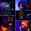 NewWay Luminous Neon Face & Body Paint Glow in the Dark Party Supplies MakeUp Cream Paint Light For Halloween Christmas 8 Color 0.7 fl oz x 16 Tubes view 4
