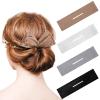 4 Pieces Deft Hair Bun Maker Doughnut Hair Bun French Hairstyle(Black, Khaki, White, Gray) view 1