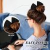 4 Pieces Deft Hair Bun Maker Doughnut Hair Bun French Hairstyle(Black, Khaki, White, Gray) view 2