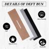 4 Pieces Deft Hair Bun Maker Doughnut Hair Bun French Hairstyle(Black, Khaki, White, Gray) view 4