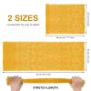 2 Pieces African Net Bath Sponge African Exfoliating Long Body Scrubber Tight Weave Beauty Skin Smoother Tower Bath Cloth Porous Stretches Back Washcloths for Daily Use or Stocking Stuffer (Yellow) view 2