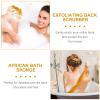 2 Pieces African Net Bath Sponge African Exfoliating Long Body Scrubber Tight Weave Beauty Skin Smoother Tower Bath Cloth Porous Stretches Back Washcloths for Daily Use or Stocking Stuffer (Yellow) view 4