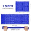 2 Pieces African Net Bath Sponge African Exfoliating Long Body Scrubber Tight Weave Beauty Skin Smoother Tower Bath Cloth Porous Stretches Back Washcloths for Daily Use or Stocking Stuffer (Blue) view 2