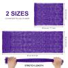 2 Pieces African Net Bath Sponge African Exfoliating Long Body Scrubber Tight Weave Beauty Skin Smoother Tower Bath Cloth Porous Stretches Back Washcloths for Daily Use or Stocking Stuffer (Purple) view 2