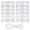 12 Pieces Reusable Eyebrow Stencil, Eyebrow Template with Elastic Band for Beginners6 Styles clear view 1