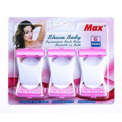 Dimond Women's Razor Blade Hair Removal Disposable blades 6 PC Safety Stainless Steel Wet Use Shaving Razor
